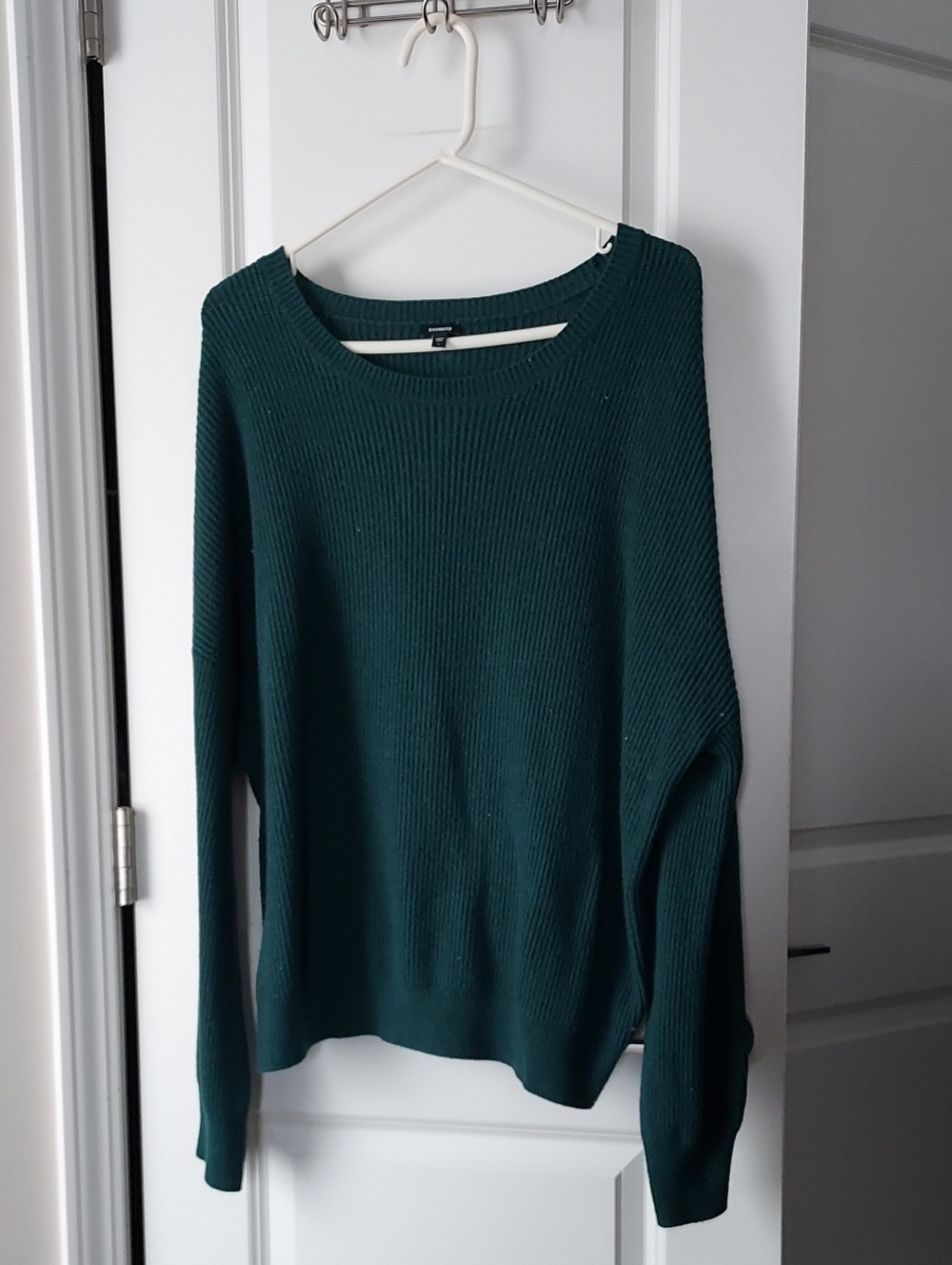 Women's Ribbed Crewneck Sweater - Dark Teal